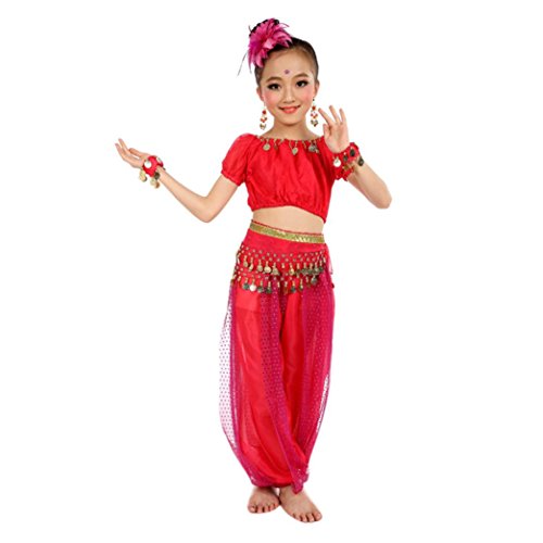 Voberry Children Girl Handmade Sequins Belly Dancer Costumes Kids Belly Dancing Outfits Clothes