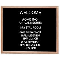 Aarco Products AOFD3024 Open Face Wood and Felt Changeable Letter Board