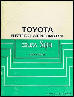 1986 Toyota Celica Supra Wiring Diagram Manual Original