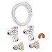 SharkBite Faucet Connection Kit with Angle Stops, Push to Connect Brass Plumbing Fittings, PEX Pipe, Copper, CPVC, PE-RT, 25087