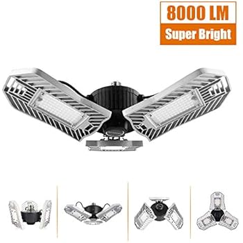 Garage Lighting 80W,Led Garage Lights 8000lm, E26 Garage Light, LED Basement Ceiling Lights, Led Shop Lights, Workshop Light, Garage led Bulbs, Super Bright led Bulbs Light (Daylight, 80W