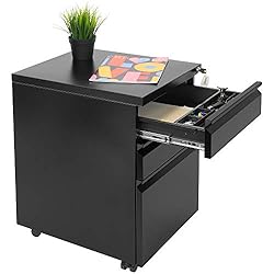 Mount-It! Black 3 Drawer Mobile File