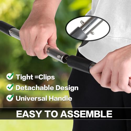 THRISEED Dog Pooper Scooper, Durable Dog Poop Tray and Long Handle Rake Set for Large Medium Small Dogs, Heavy Duty Pet Suppliers