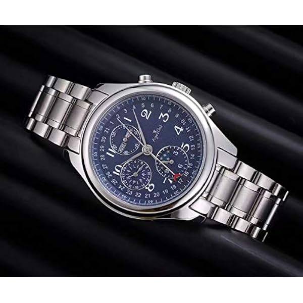 Agelocer Merk Dames Real Moonphase Horloge Vrouwen Saffier Waterdicht Blauw  Lederen Pols Horloges Maanfase Armband 6504A1|Women's Watches| - AliExpress
