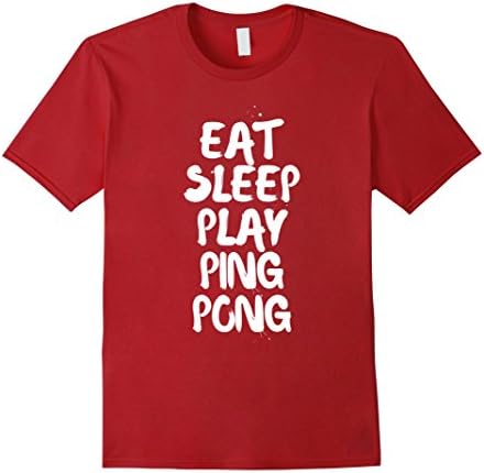 Men's Eat sleep play ping pong player shirt XL Cranberry