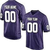 Custom Purple Mesh Personalized Football Jerseys Embroidered Team Name and Your Numbers