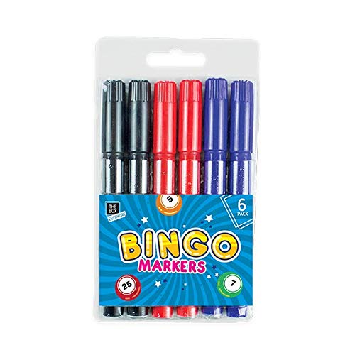 Stationary Bingo Markers - 6 Pack (6 Count) - Multicolor - Adult (72+)