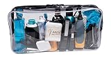 Extra-Large Capacity Clear Toiletry Travel Bag/Transparent Waterproof Leakproof/For Men and Women/Oversized (full size bottle hair dryer electric shaver) / Heavy Duty