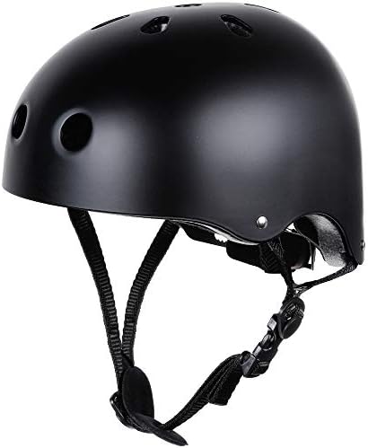 Tebookonline Skateboard Helmet, CPSC and CE Certified Youth Helmet for Multi-Sports, Cycling, Skateboarding, Scooter Roller, One Sport Headwear Included, Fits for 55-58cm Head Circumference