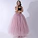 Adult Puffy Long Tutu Tulle Skirt 100cm Floor Length Women Wedding Skirts