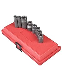 Sunex 3921 1/4 Pulgadas, 3/8 "y 1/2 Pulgadas Unidad de Antena y espejo Mantenimiento Socket Set, 8 pieza
