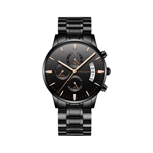 Men's Watches with Black Face Fashion Wrist Watch for Men