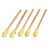 GBSTORE 5 Pcs Air Conditioner Spare Part 6mm Copper Tube OD Filling Access Valve Monodirectional CT-340