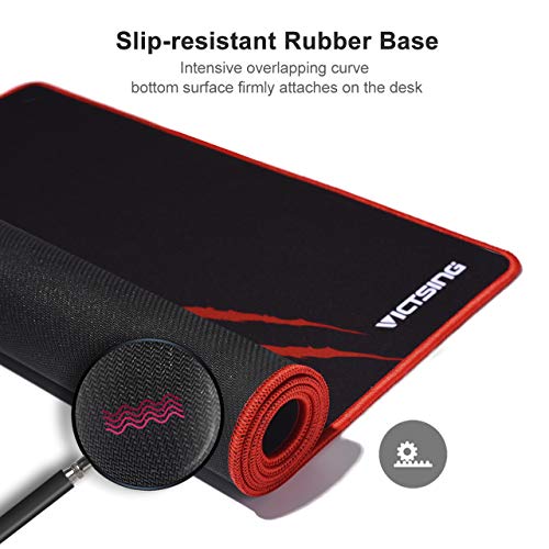 VicTsing [30 Larger] Extended Gaming Mouse Pad with Stitched Edges