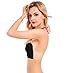 Deceny CB Invisible Bras for Women Push Up Strapless Self Adhesive Silicone Bra (C, Black)