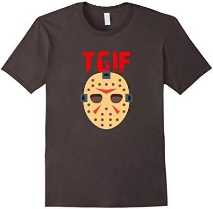 Mens TGIF Funny Halloween T-Shirt Large Asphalt