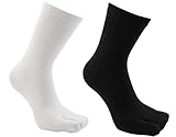 BONAMART ® 1 ,5 ,6 Pack Women Men Unisex Split Two Toe Tube Bamboo Tabi Socks