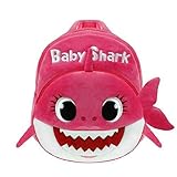 Baby Shark Backpack for Toddlers Kids Children cute girl cartoon Preschool Bag - Soft plush - Pink