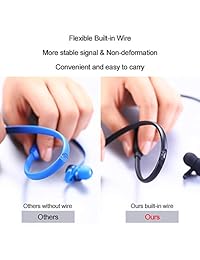 Auriculares Bluetooth, FKANT Auriculares magnéticos inalámbricos V4.2 Cuello flexible Auriculares Bluetooth Auriculares Auriculares A prueba de sudor Auriculares con cancelación de ruido con micrófono Compatible para iPhone Xs Xr X 8