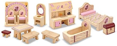 melissa and doug wooden dollhouse furniture