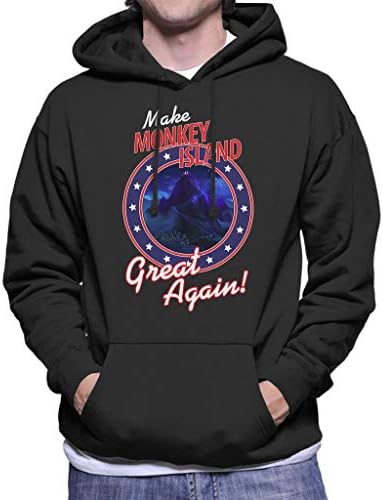 WUHONZS Make Monkey Island Great Again Men's Hooded Sweatshirt