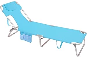 SUNNYFEEL Beach Lounge Chair, Aluminum Tanning Chair with Face Hole, Foldable Lounge Chair Outdoor, Sun Tanning Chair with Backpack Straps for Outdoor/Picnic/Lawn
