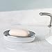 iDesign Diva Bar Soap Dish for Bathroom Vanities, Kitchen Sink - Clear/Chrome
