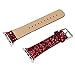iiteeology Compatible with Apple Watch Band 38mm 40mm 42mm 44mm, Christmas Sparkly 3D Glitter Bling Leather iWatch Band for Apple Watch Series 5/4/3/2/1 Women Girls (Red, 38mm)