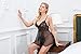 Avidlove Women Babydoll Set Mesh Lingerie Strap Chemise Lace Sleepwear Outfits Black XXL