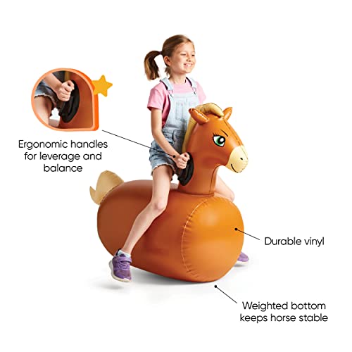 HearthSong Inflatable RideOn Bouncing Horses, Set of 2, 48" L x 20" W