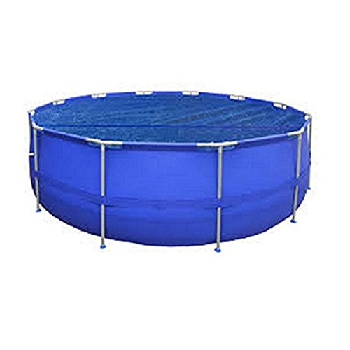 Pool Central Round Floating Solar Cover for Steel Frame Swimming Pool, 17', Blue