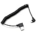 Rerii Coiled Micro USB Cable Spring, Coiled Micro B USB Cable, Left Angled for Micro USB Plug Device, Charging and Data SYNC, for Samsung, HTC, Huawei, Sony and More