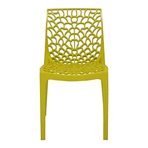 Supreme Web Plastic Chair (Lemon Yellow)(1), Standard (WebLemonYellow1)
