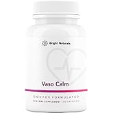 Bright Naturals Vaso Calm - Healthy Blood Balance Supplement - Features Fermented Garlic, Celery and Grape Seed Extract, Hibiscus, and Vitamin K2 - Made in The USA, 60 Capsules