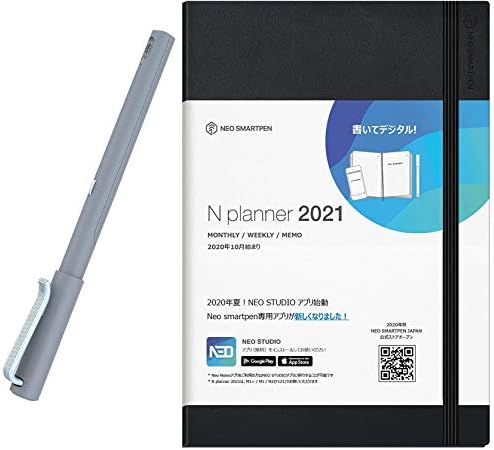 正規品 Neo Smartpen Nプランナー ネオスマートペンm1 エムワンプラス グレー セット 21年 デジアナ手帳 Sync With Googleカレンダー ブラック マンスリー ウィークリー