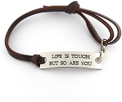 Elefan Cornelia More Option Writting Inspirational Adjustable Leather Bracelet Birthday Gift Valentine's Day Gift