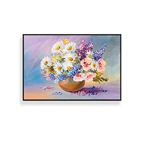 Framed Canvas Wall Art for Living Room, Bedroom Colorful Flower Canvas Prints for Home Decoration Ready to Hang - 16x24 inches