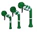 Scott Edward Kelly Green White Aryle Style Golf Headcovers, Set of 3, for Wood Clubs