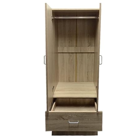 Lyon 2 Door 2 Drawer Wardrobe Sonoma Oak Effect6030 Amazon Co