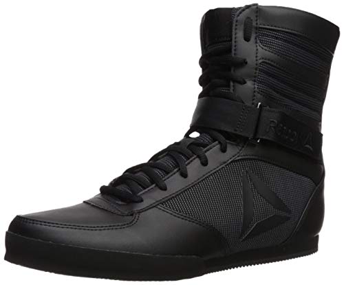 Reebok Men's Boxing Boot-Lx Cross Trainer, Black/White, 7.5 M US