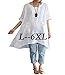 Womens Plus Size Tshirt Tops Solid White Short Sleeved Blouse Wide Hem