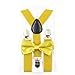 HANERDUN Kids Suspenders Bowtie Sets Adjustable Suspender Set for Boys and Girls