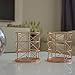 Set of 2, Round Iron Wire Metal Pen/Pencil Holder, Perfect for Stationary Makeup Organizer Holder for Office, School, Home, Rose Gold - by HK Creations