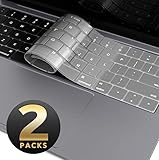 MacBook Air 13 Inch Keyboard Cover [2-Pack], i-Blason Clear Ultra Slim Silicone Keyboard Skin Protector for Apple MacBook Air 13 Inch 2018 Release A1932 with Retina Display and Touch ID