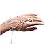 Voberry Fashion Women Girl Rhinestone Hand Harness Bangle Chain Link Finger Ring Bracelet
