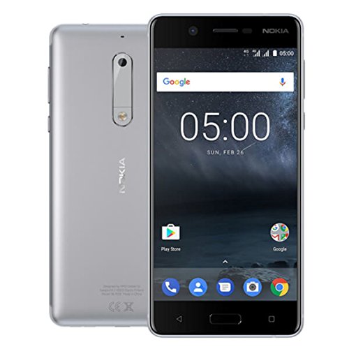 Nokia 5 16GB Android Factory Unlocked 4G/LTE Smartphone (Silver) - International Version