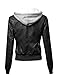 Awesome21 Women's Faux Leather Bomber Jacket Fur Lining