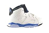 Jordan 6 Retro BT Baby Toddler Shoes White/Sport Blue-Black 384667-107