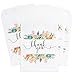 Juvale Paper Bags for Cookies & Treats - 7.5 x 5 in, White, 100 Pack - Thank You Pouches with Flowers & Floral Paper Party Favors - Wedding Favor Candy Bags