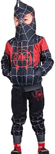 Kids Toddler Spider-Verse Miles Morales Gwen Stacy Noir Peter Parker Hoodie Jacket Sweatshirt Costume Sets